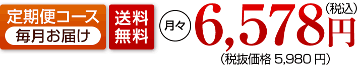 毎月お届け定期便コース 送料無料 月々6578円